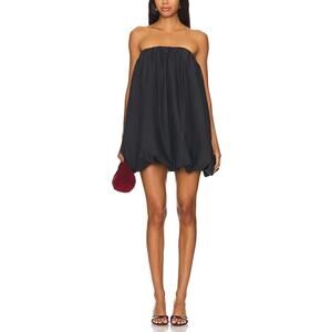 Lovers + Friends Strapless Bubble Mini Dress in Black